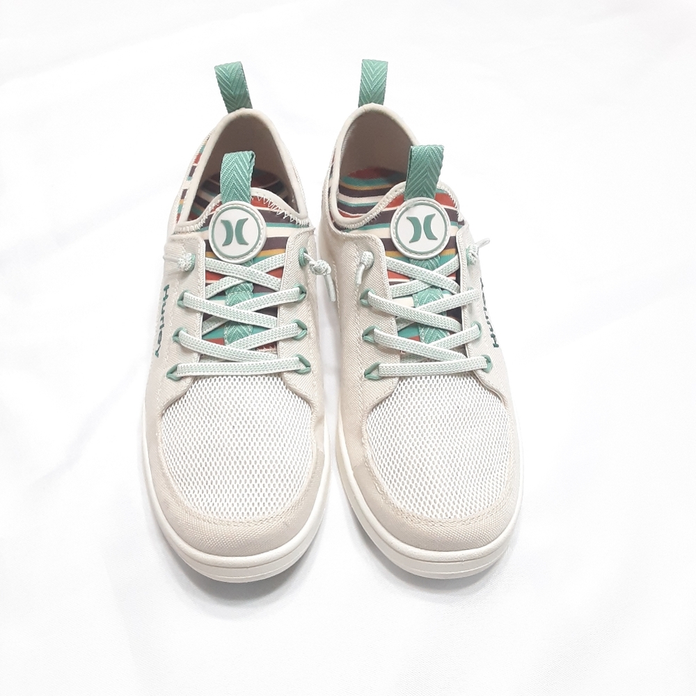 Hurley Lightweight Women's Off White and Mint Green Casual Slip On Shoes size 9 - Picture 2 of 12